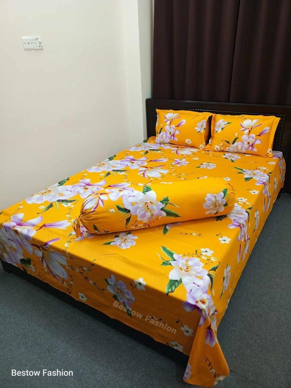 product_1744166717_9529 Luxury Twill Cotton Bedsheet – King Size – 3Pecs - Image 1